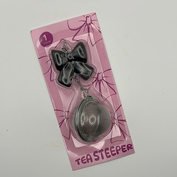 Black and Silver Bow Tea Steeper - Picture 2 of 4